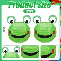 12 lanternes en papier en forme de grenouille, décoration de fête d'anniversaire de grenouille, lanterne verte de 10 pouces, cadeau de fête, kit de bricolage, cadeau pour la maternelle