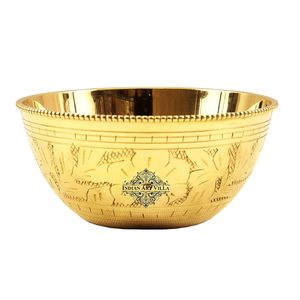 Bol décoratif en laiton de style vintage Bol en métal artisanal pour table à manger et fête - Product Image 6