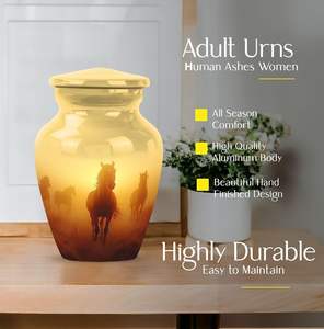 Horse Mini Urn for <b>Ashes</b> Women Burial for Adult Female Urn for Human Male <b>Keepsake</b> Funeral Urn Custom Size - Product Image 4