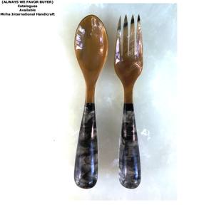 Servidor de Ensalada de Cuerno de Búfalo de Lujo Único, Ecológico, Apto para Lavavajillas, Hecho en India, Herramientas para Ensalada, Último Modelo - Product Image 6