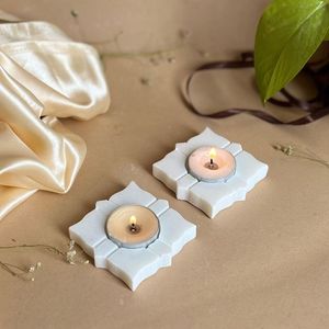 Handmade Marble <b>Tealight</b> <b>Holder</b> for Easter Classic Home Decor Durable Heat Resistant for Temples Gifting Ideas Unique Pieces - Product Image 2