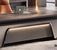 Ensemble bureau et chaise ergonomiques-Mobilier luxueux pour bureau à domicile en panneau de fibres de densité moyenne