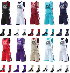 Ensemble de maillots de basket-ball personnalisés unisexes, sublimés, séchage rapide, 100% polyester, maille, uniforme d'équipe pour enfants et jeunes, respirant, personnalisé - Product Image 6