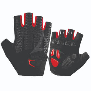 Guantes de Ciclismo de Cuero Resistentes Hechos a Medida, Ecológicos, con Colores y Logotipo Personalizados, Diseño de Medio Dedo para Venta al por Mayor - Product Image 4