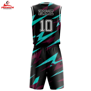 Ensemble d'uniformes de basket-ball en gros, impression par sublimation, maillot de basket-ball vierge personnalisé - Product Image 2