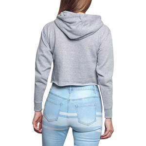 เสื้อฮู้ดสวมหัวสำหรับผู้หญิงเสื้อครอปแขนยาวโลโก้ OEM - Product Image 4