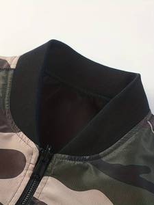 Cool Camouflage Custom Letterman Windproof <b>Winter</b> Men's Varsity Bomber <b>Jacket</b> Polyester Satin Casual Streetwear Embroidery - Product Image 4