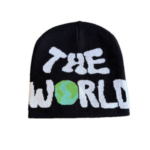Autumn Winter Jacquard Knitted Hat American Street Letters Hip Hop Skateboard Fashionable Cold <b>Weather</b> Beanie for Men <b>Women</b> - Product Image 5