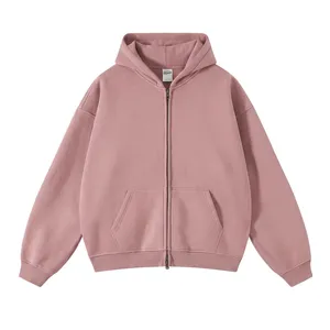 Sweat à capuche unisexe surdimensionné de haute qualité pour l'hiver, fermeture éclair, polaire doux, écologique, respirant, streetwear décontracté, multicolore - Product Image 6