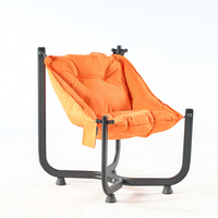 Chaise longue moderne Berfa, structure métallique durable, coussin de jardin rembourré, pliable, portable, écologique, pour extérieur, parc, villa