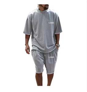 Camiseta y conjunto corto de algodón de manga corta, ropa de moda de verano para hombre, ropa informal de manga corta informal de verano para hombre, camiseta para hombre - Product Image 3