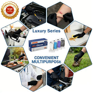 Gants en nitrile Anboson 5 mil avec 40 paires dans un sachet individuel, noir et bleu, Guantes De Nitrilo pour dentisterie, tatouage et salon de beauté - Product Image 6