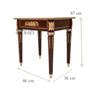 Juego de Mesa Consola Clásica de Madera de Lujo con Detalles en Latón - Product Image 6