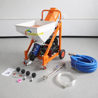 Compresseur d'air à double action GOODTAN, machine à projeter le mortier, pulvérisateur de revêtement polymère, trémie de 50 L, équipement de coulage électrique