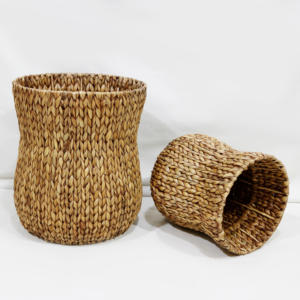 Artex Dong Thap-Cesta de almacenamiento de jacinto de agua rústica ecológica para decoración y organización del hogar - Product Image 2