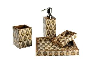 Juegos de accesorios de baño de madera de diseño creativo para decoración Juego de baño de lujo para uso doméstico o hotelero - Product Image 2