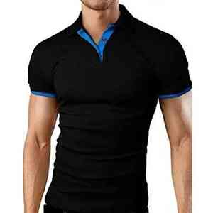 Polos de moda, polos para hombre, cuello de polo de verano, botón de manga larga sólido, camisa con cremallera para hombre - Product Image 5