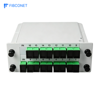Splitter PLC LGX Standar Tipe Plug-in 1x8 SC APC Insert Cassette Optical Splitter untuk ODF Fiber Optic Distribution Frame