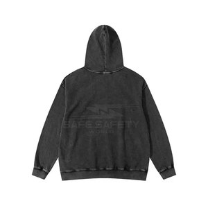 Usine de sweats à capuche en détresse lavés à l'acide à faible quantité minimale de commande meilleure conception de qualité hommes sweats à capuche lavés à l'acide - Product Image 2