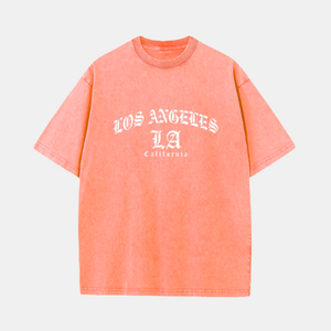 เสื้อยืดคอกลมทรงหลวมสไตล์วินเทจซักแบบวินเทจเสื้อยืดอินเทรนด์สำหรับผู้ชายผู้หญิง - Product Image 4