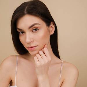 แหวนเพชร x ที่ไม่ซ้ำกัน14K ทรง X แหวนทำด้วยมือเครื่องประดับดีของแท้แหวนเก๋ไก๋แหวนแต่งงานสีทองล้วน - Product Image 5