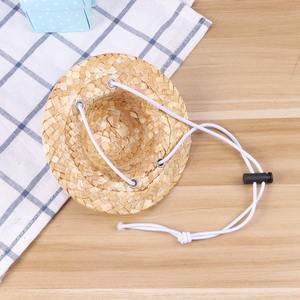 Summer <b>hats</b> for pets natural straw <b>hat</b> dog and <b>cat</b> headwear & photo props wholesale pet accessories - Product Image 4