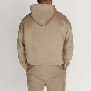 Men's Streetwear Hooded Heavyweight <b>Track</b> <b>Suit</b> Plus Size Solid Winter Comfortable Breathable Fleece Lining Polyester/Cotton New - Product Image 3