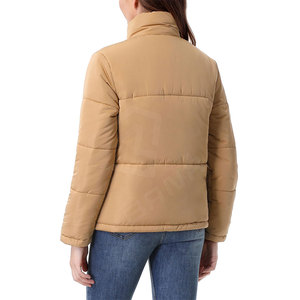 Chaqueta acolchada cálida de invierno para hombre con cierre de cremallera de cuello alto elegante abrigo ligero de Color sólido para clima frío - Product Image 5