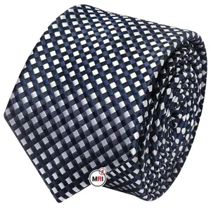 Grosir desain baru bergaris dasi pria kustom 100% dasi sutra dasi tenun Jacquard leher dasi untuk pria pakaian gaun kasual