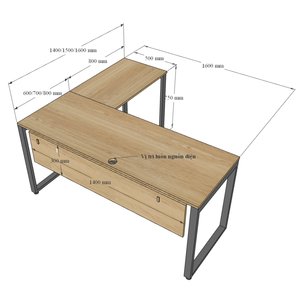 Contemporary Executive L-Shaped Plywood <b>Desk</b> with Luxury Design Melamine <b>Wood</b> Office <b>Desks</b> & Manager <b>Desk</b> - Product Image 4