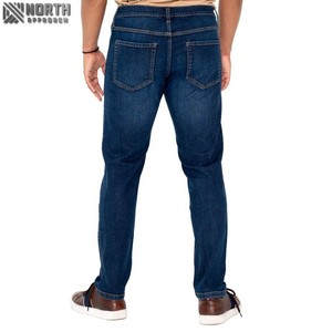 Venta caliente artículo Jeans para hombres clásico Denim hombres Jean con 5 bolsillos con cinturón transpirable comodidad fácil cuidado estiramiento tarifa al por mayor - Product Image 2