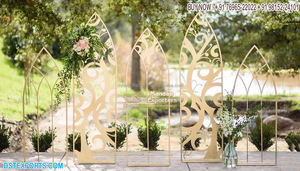 Gloriosos paneles de Metal para decoración de escenario, arcos de Metal para boda asiática - Product Image 3