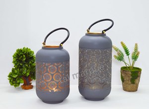 Fantaisie Métal T Lumière Bougie Votive Lanterne De Mariage Festival Décoration Table Pièce Maîtresse Thé Lumière Titulaire Vintage Lanterne Grand - Product Image 3