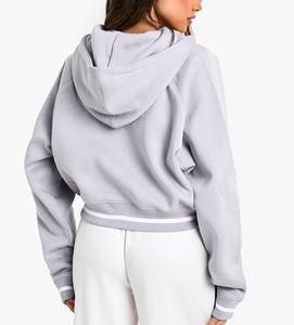 Sudaderas con Capucha Largas y Elegantes para Mujer, 100% Algodón, con Cierre, Estampado Personalizado, Casuales, de Invierno, Alta Calidad - Product Image 2