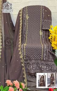 Esclusiva Collezione Pakistana di Abiti da Festa Salwar Kameez in Georgette, Etnici e Moderni, Completamente Cuciti e Pronti all'Uso - Product Image 6