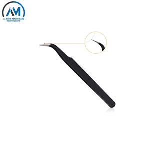Juego de pinzas para cejas de precisión de acero inoxidable antiestático Al Mida 3 uds con punta puntiaguda para dar forma - Product Image 4