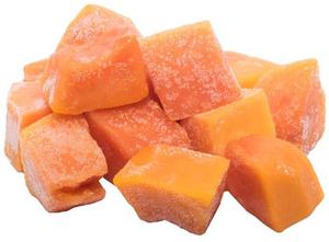 Iqf PAPAYA chunks GMO-Free และ ZERO สารเติมแต่งพร้อมสำหรับการผสมในบรรจุภัณฑ์จำนวนมาก - Product Image 4