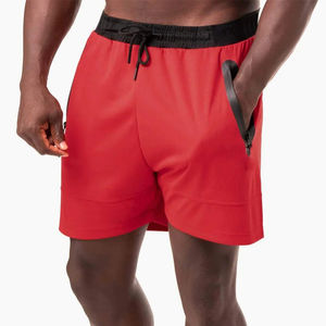 Short athlétique en maille à séchage rapide pour hommes, streetwear décontracté à taille moyenne et élastique pour les entraînements d'été - Product Image 4