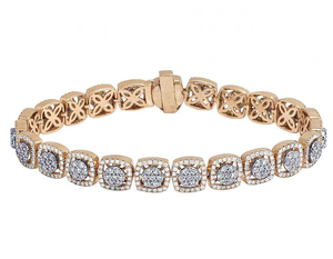 Trending Style Customized In S925 Sterling <b>Silver</b> Beautifully Crafted In Moissanite Round Diamond <b>Bracelet</b> Gift For Her - Product Image 2