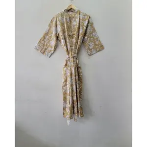 Kimono de algodón de talla única con estampado animal, conjunto de bata de baño transpirable para familias, ideal para el hogar en invierno, lavable a máquina. - Product Image 6