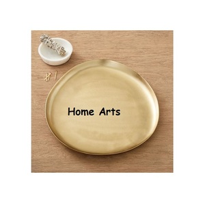 ถาดใส่ช็อกโกแลตทรงกลมดีไซน์เนอร์ ถาดอาหารสแตนเลสแบบตอกลายพร้อมหูจับ สำหรับสินค้าขายดี - Product Image 2