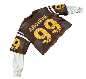 T-shirts graphiques personnalisés, chemise à manches longues vintage à double couche, lavage à l'acide, impression personnalisée, t-shirts en gros pour hommes - Product Image 6