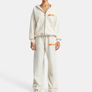 Ensemble pantalon deux pièces de haute qualité pour femme, style streetwear, impression de logo personnalisée disponible, coupe classique, respirant, court - Product Image 4