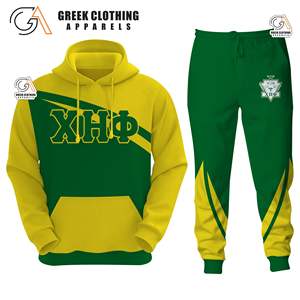Chi Eta Phi 1932 Sorority Greek <b>Women</b> 2 Piece Embroidered Blue <b>White</b> <b>Hoodie</b> and Jogger Pants Fleece Tracksuit Set Sweatsuit - Product Image 6
