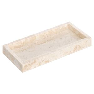 Plateau rectangulaire en marbre naturel au design élégant pour la décoration intérieure, plateau en travertin de luxe pour la vanité, le parfum et la table basse - Product Image 5