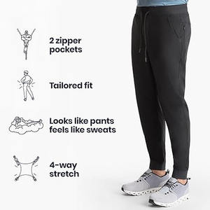 กางเกงวอร์มขาบานสำหรับผู้ชายกางเกงลำลองขายาวผ้าคอตตอน100% ซีดออกแบบได้ตามต้องการ - Product Image 2