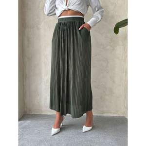 Jupe longue kaki pour femme - Product Image 2