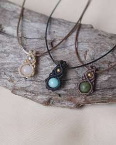 Brass 25To30 Oval Statement <b>Necklace</b> Macrame Trendy <b>Boho</b> Unisex for Anniversary Gift HARI OM CREATIONS - Product Image 2