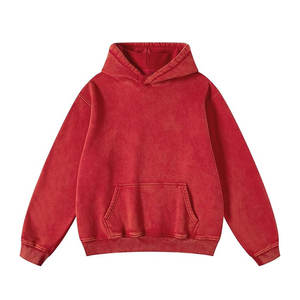 Sudadera con capucha lavada con ácido para hombre, gran oferta, precio al por mayor, calidad personalizada, nuevo diseño básico, mezcla de algodón, Sudadera con capucha lavada con ácido - Product Image 1
