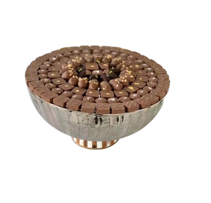 Cuenco de Metal Hecho a Mano para Servir, Forma Redonda de Hierro con Revestimiento de Polvo Negro, Nueva Base de Cuenco de Chocolate para Fiestas - Product Image 6